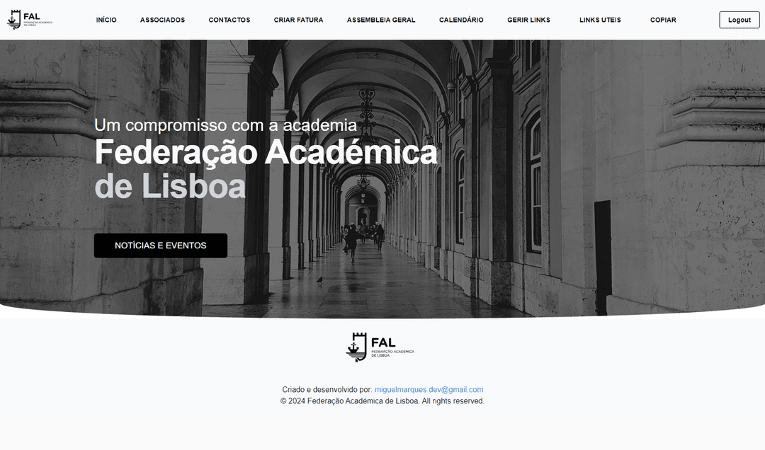 Associates plataform - Federação Académica do Lisboa